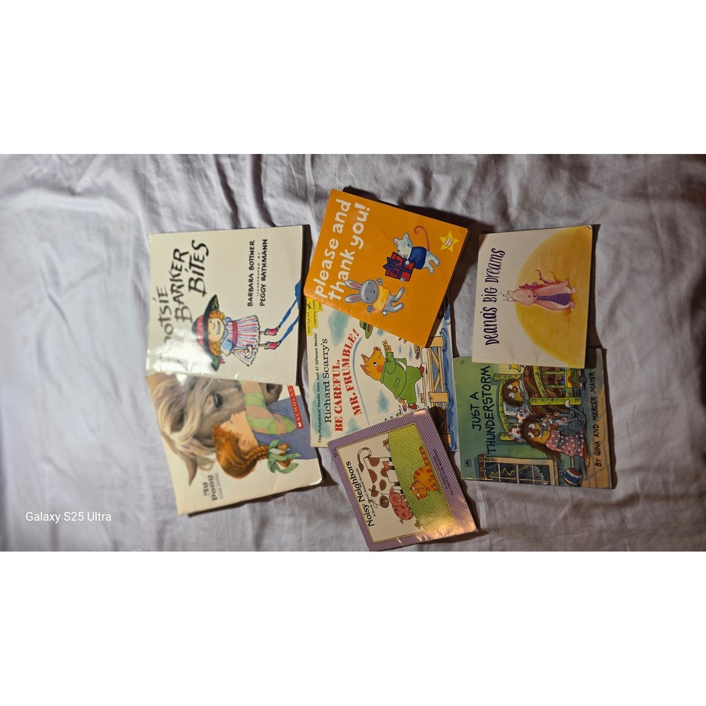 Lot of 7 Childrens Picture Books Richard Scarry Mercer Mayer Scholastic Vintage